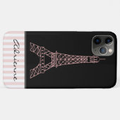 Coques Case-Mate iPhone Le rose barre Tour Eiffel (Dos (Horizontal))