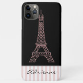 Coques Case-Mate iPhone Le rose barre Tour Eiffel (Dos)