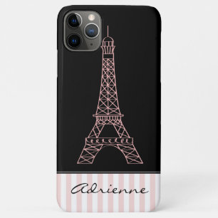 Coque iPhone 11 Pro Max Le rose barre Tour Eiffel