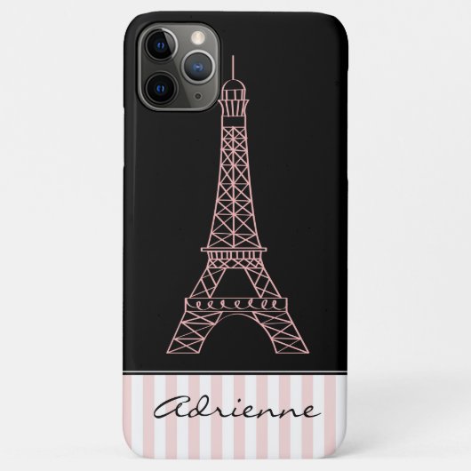 Coques Case-Mate iPhone Le rose barre Tour Eiffel (Dos)