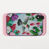 Coques Case-Mate iPhone Le Rose des Hummingbirds (Dos (Horizontal))