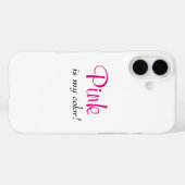 Coques Case-Mate iPhone Le rose est ma couleur Citation Mignonne (Verso (horizontal))