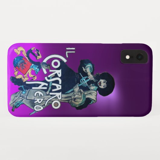 Coques Case-Mate iPhone LE ROSE NOIR pourpre (Dos (Horizontal))