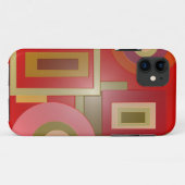Coques Case-Mate iPhone le rouge forme l'art de bruit (Dos (Horizontal))