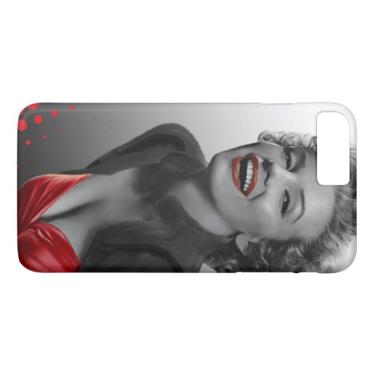 Coques Case-Mate iPhone Le rouge pointille Marilyn (Dos (Horizontal))