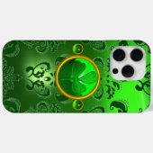 COQUES Case-Mate iPhone LE SHAMROCK DE SAINT PATRICK, GREEN DAMASK (Verso (horizontal))