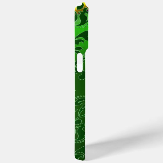 COQUES Case-Mate iPhone LE SHAMROCK DE SAINT PATRICK, GREEN DAMASK (Verso / Droite)