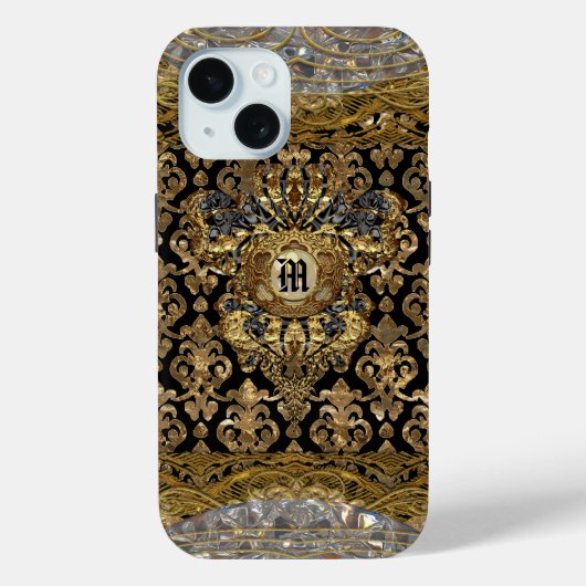 Coques Case-Mate iPhone Le Shantesa Monogramme baroque (Verso)