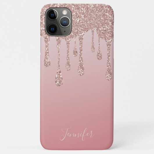 Coques Case-Mate iPhone Le Shimmer de luxe en or rose pâle (Dos)