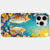 Coques Case-Mate iPhone Le soleil et le chaton (Verso (horizontal))