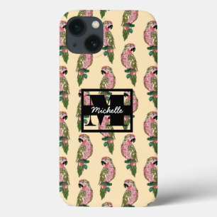Coques Pour iPhone Le style de Zentangle Parrots le monogramme de