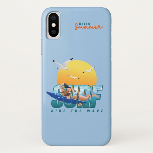 Coques Case-Mate iPhone Le surfeur chevauche la vague | (F) (Dos)