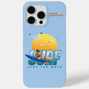Coque iPhone 15 Pro Max Le surfeur chevauche la vague (F)