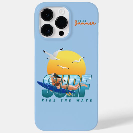 Coques Case-Mate iPhone Le surfeur chevauche la vague | (F) (Verso)