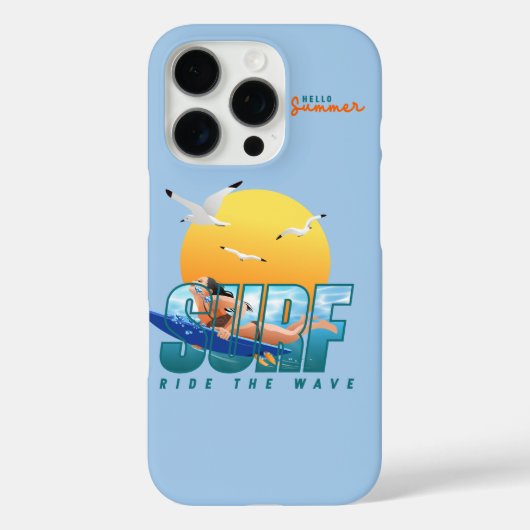 Coques Case-Mate iPhone Le surfeur monte la vague | (F) (Verso)