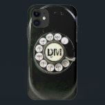 Coques Pour iPhone Le téléphone vintage de bakélite de cadran<br><div class="desc">Pour de rétros amants nostalgiques,  et vous peut ajouter vos initals aussi !
Note : c'est une image de photo,  présent pas vrai de cadran rotatoire.</div>