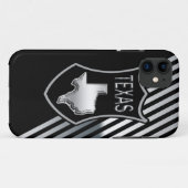 Coques Case-Mate iPhone Le Texas argenté et noir (Dos (Horizontal))