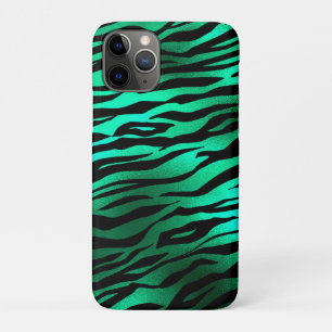 Case-Mate iPhone Case Le Tigre noir vert d'émeraude frappe les animaux s