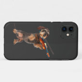 Coques Case-Mate iPhone Le violoniste Wirehair Dachshund (Dos (Horizontal))