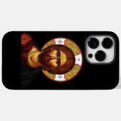 Coques Case-Mate iPhone Le Visage De L'Icône Du Saint-Christ (Verso (horizontal))
