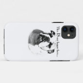 Coques Case-Mate iPhone Le visage joyeux de Bulldog (Dos (Horizontal))