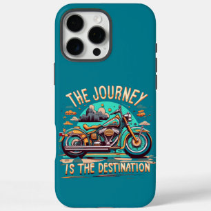 Coques iPhone 16 Pro Max Le voyage est la destination : la moto Vintage