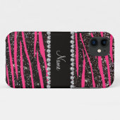 Coques Case-Mate iPhone Le zèbre nommé fait sur commande de roses indien (Dos (Horizontal))