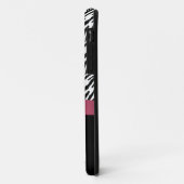 Coques Case-Mate iPhone Le zèbre rose et noir personnalisé barre le (Dos/Gauche)