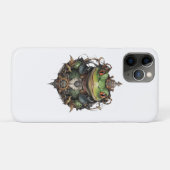 Coques Case-Mate iPhone "Leap mécanique : La grenouille verte Steampunk" (Dos (Horizontal))