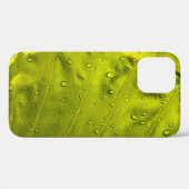 Coques Case-Mate iPhone L'eau chute sur la feuille verte (Verso (horizontal))