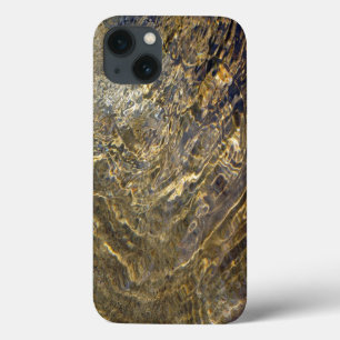 iPhone 13 Case L'eau d'or de ondulation de fontaine