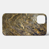 Coques Case-Mate iPhone L'eau d'or de ondulation de fontaine (Verso (horizontal))