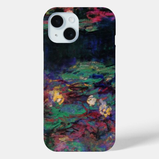 Coques Case-Mate iPhone L'EAU MENSONGE VERT ÉTANG Claude Monet Flore foncé (Verso)