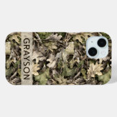 Coques Case-Mate iPhone Leaves Camouflage Personalized (Verso (horizontal))