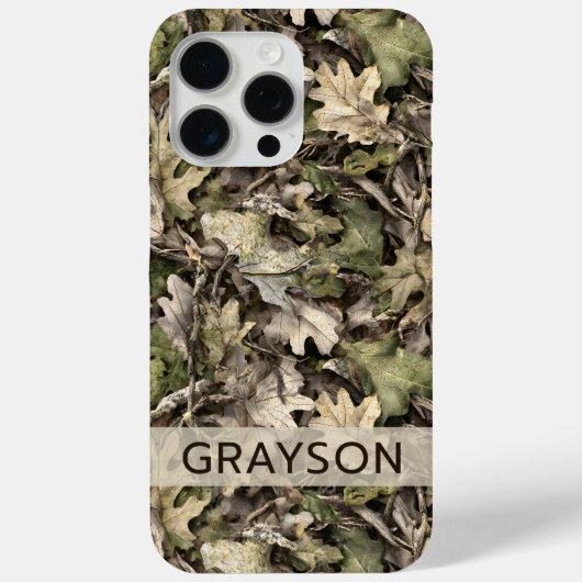 Coques Case-Mate iPhone Leaves Camouflage Personalized (Verso)