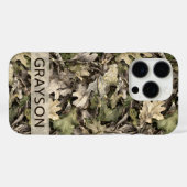 Coques Case-Mate iPhone Leaves Camouflage Personalized (Verso (horizontal))