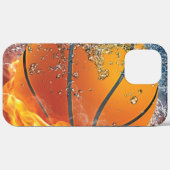 Coques Case-Mate iPhone Lecteur de ballon de basket flamboyant (Verso (horizontal))