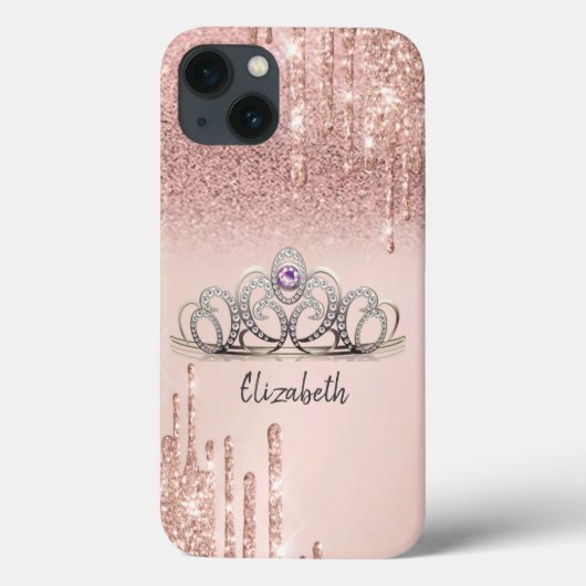 Coques Case-Mate iPhone Lecteurs de Parties scintillant or Rose moderne Om (Verso)