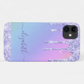 Coques Case-Mate iPhone Lecteurs de Parties scintillant violet Personnalis (Dos (Horizontal))