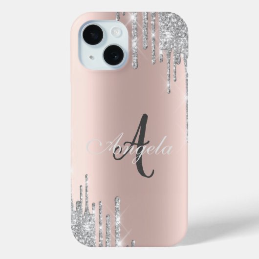 Coques Case-Mate iPhone Lecteurs Parties scintillant argent moderne, Or Ro (Verso)