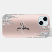 Coques Case-Mate iPhone Lecteurs Parties scintillant argent moderne, Or Ro (Verso (horizontal))