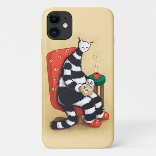 Coques Case-Mate iPhone Lecture du livre de chat Lover (Dos)
