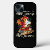 Coques Case-Mate iPhone Lecture Lover Library Livre Lover Dragon Bookworm (Verso)