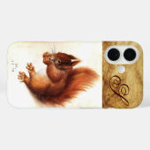 COQUES Case-Mate iPhone L'ÉCUREUIL AVEC MONOGRAMME DE NOIX (Verso (horizontal))