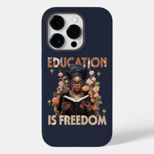 Coque Pour iPhone 14 Pro L'éducation est la liberté Livres enseignants Hist