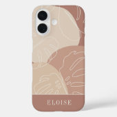 Coques Case-Mate iPhone Léger Terracotta Boho Tropical Monstera Leaf (Verso)