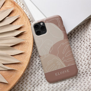 Coques iPhone 16 Léger Terracotta Boho Tropical Monstera Leaf