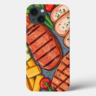Case-Mate iPhone Case Légumes grillés colorés et viandes maigres