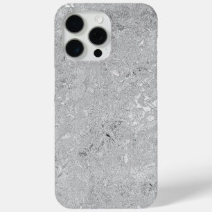 Coque iPhone 15 Pro Max "L'élégance en argent : des fleurs d'hibiscus brûl
