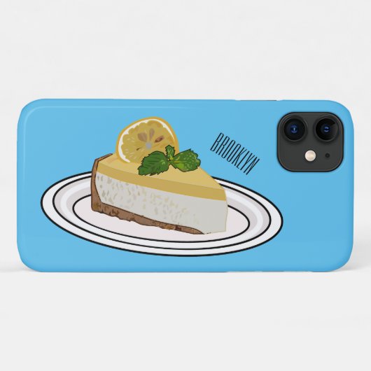 Coques Case-Mate iPhone Lemon cheesecake cartoon illustration (Dos (Horizontal))